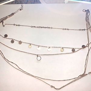 gold layered necklace